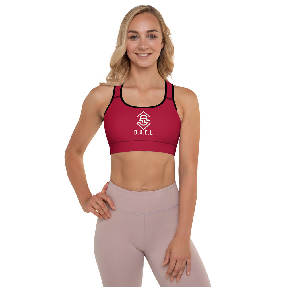 Red DUELFIT Padded Sports Bra