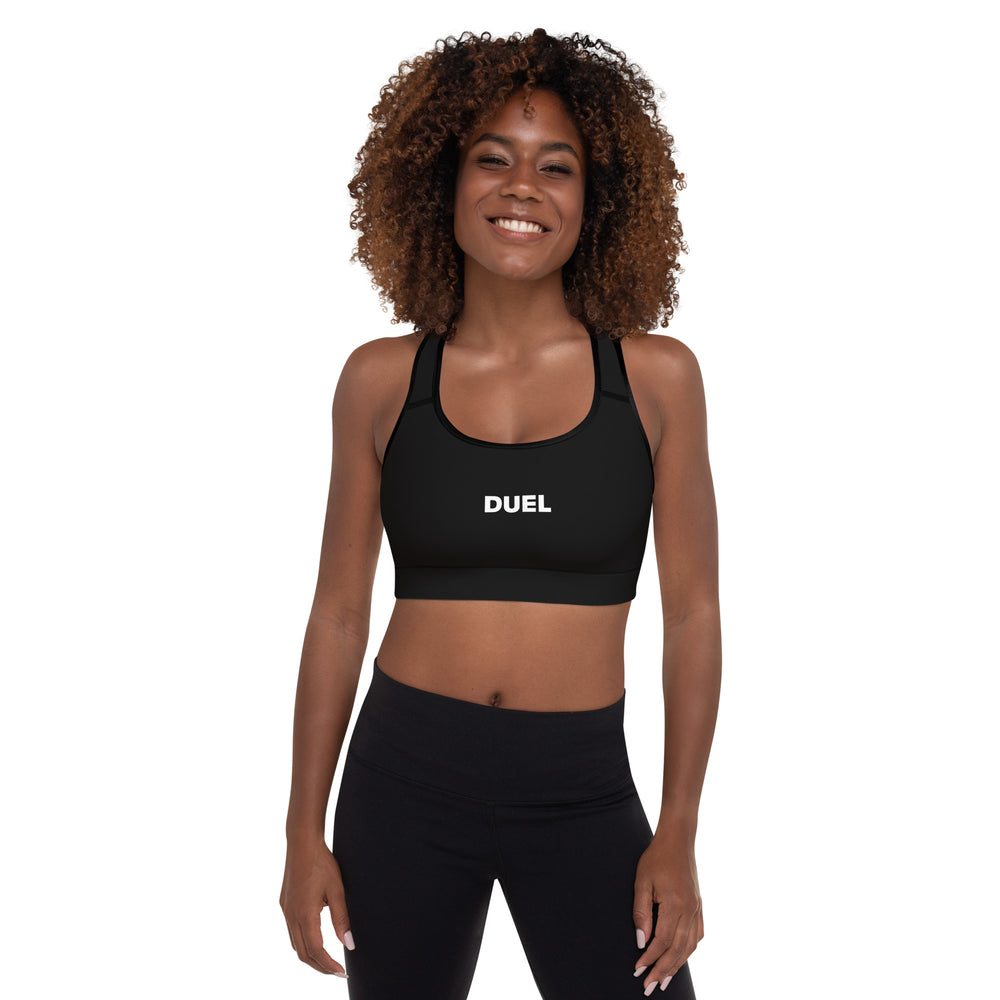 Black DUELFIT Padded Sports Bra