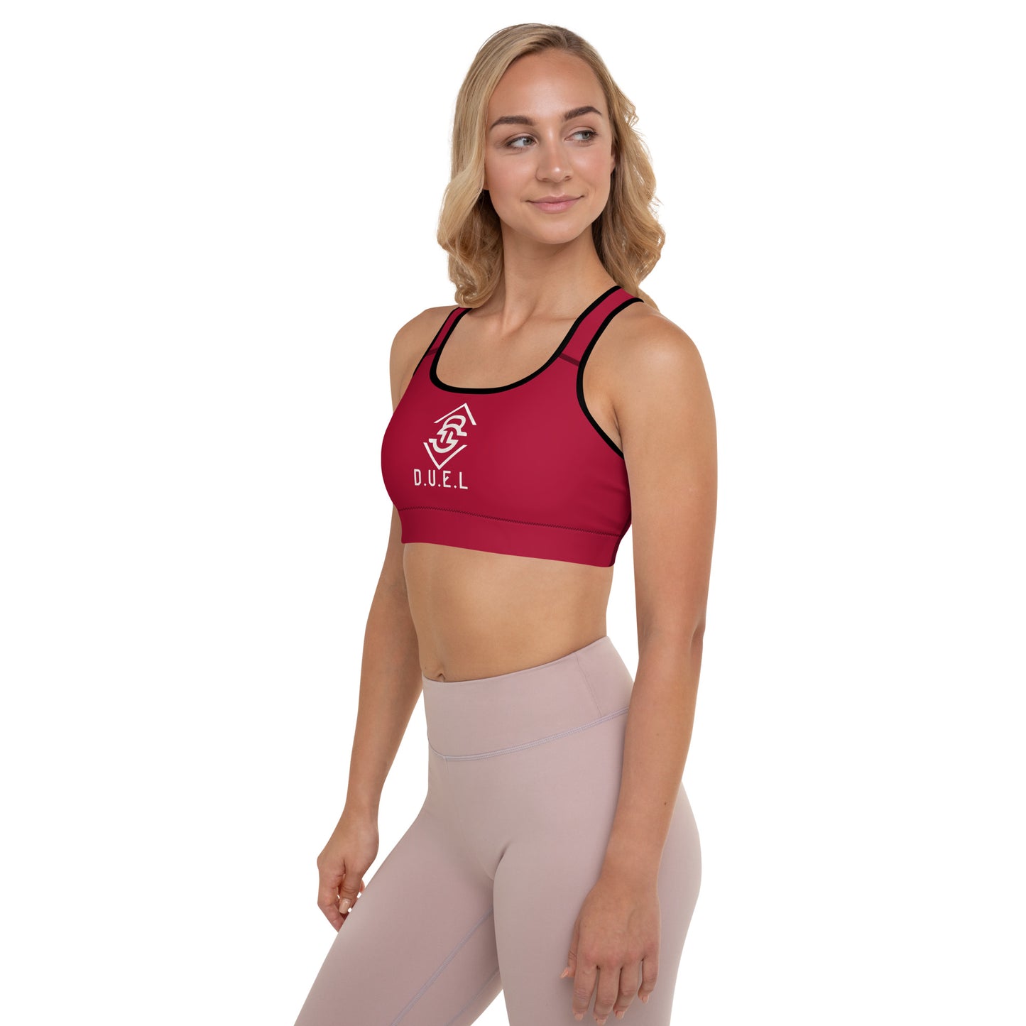 Red DUELFIT Padded Sports Bra